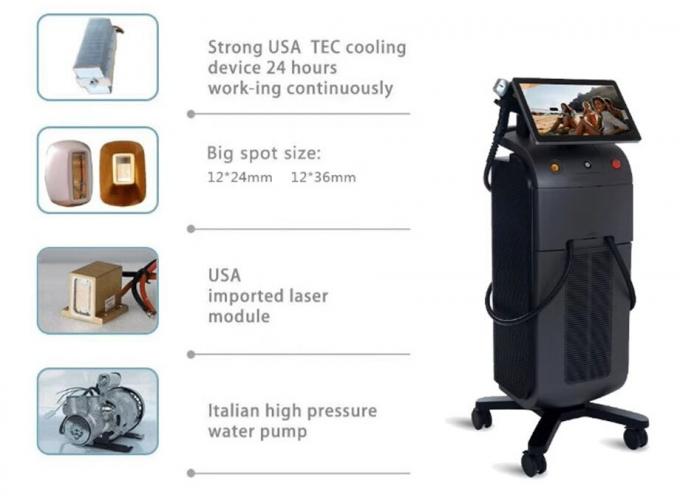 Laser di depilazione permanente Ultra-sottile schermo 4k 808nm diodo laser depilazione laser di titanio 0