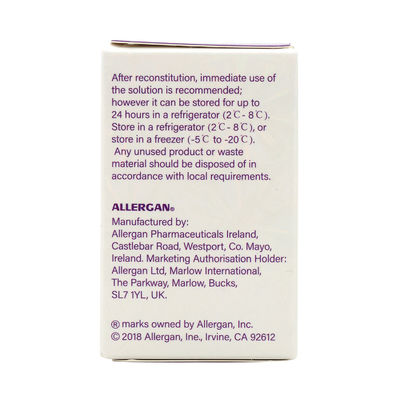 Allergan di alta qualità 100 unità Polvere di tossina botulinica