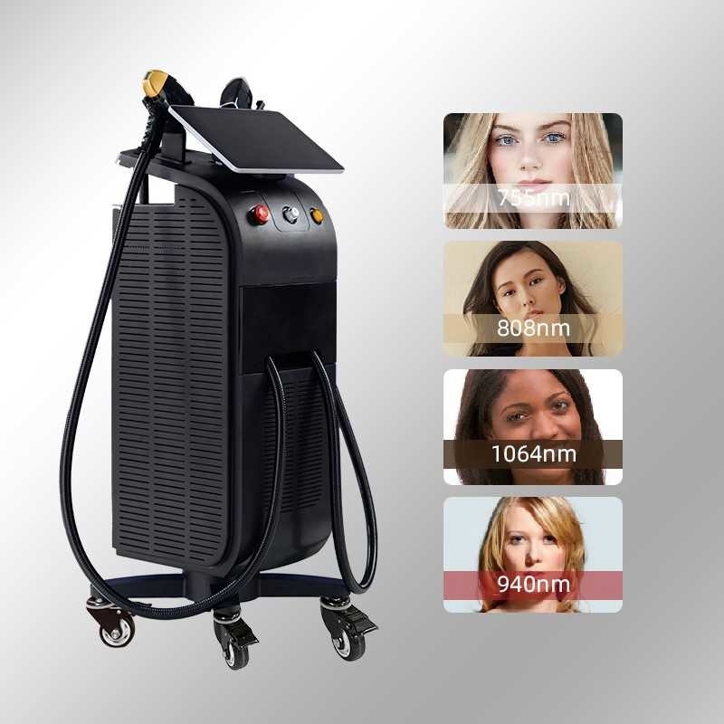 Potente nuovo diodo di ghiaccio da 808 nm Trio 3 onde diodo laser 810 nm depilazione 808 nm depilazione 3 onde Titanio Medical Machi