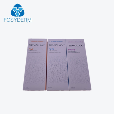 Materiale da otturazione cutaneo del fronte del riempitore del gel iniettabile di Revolax 1.1Ml ha con profondo fine ed il sottomarino - Q